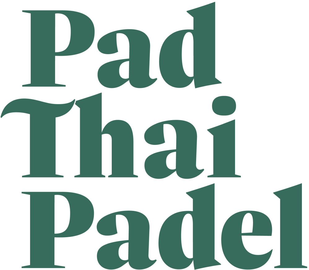 Green wordmark on cream